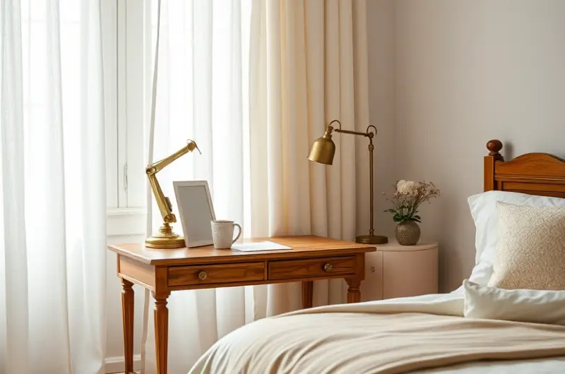 Light academia bedroom ideas 1