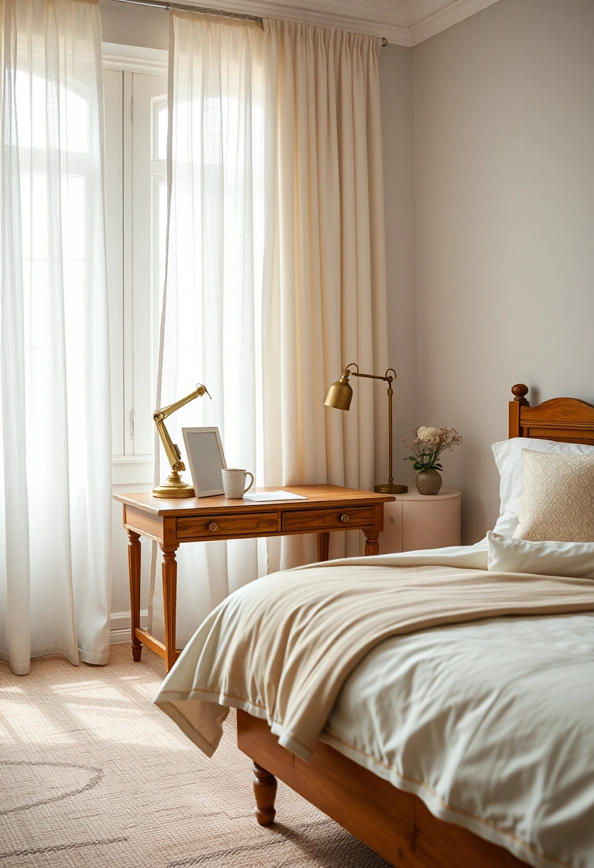 Light academia bedroom ideas 1