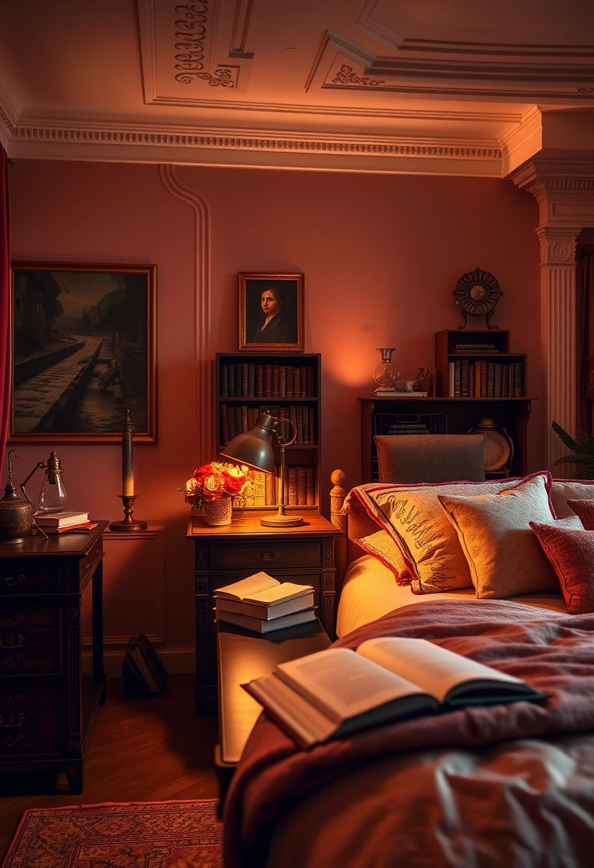 Light academia bedroom ideas 12