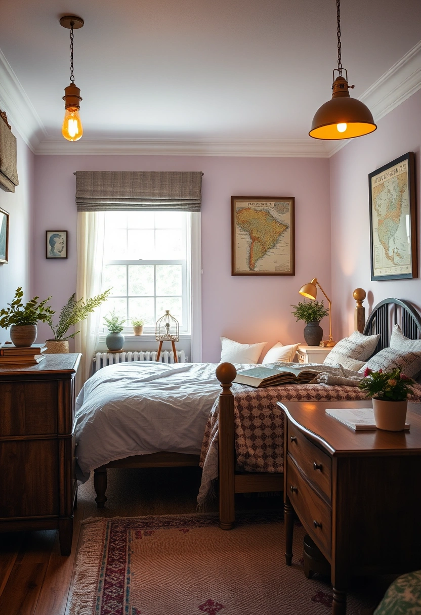 Light academia bedroom ideas 17
