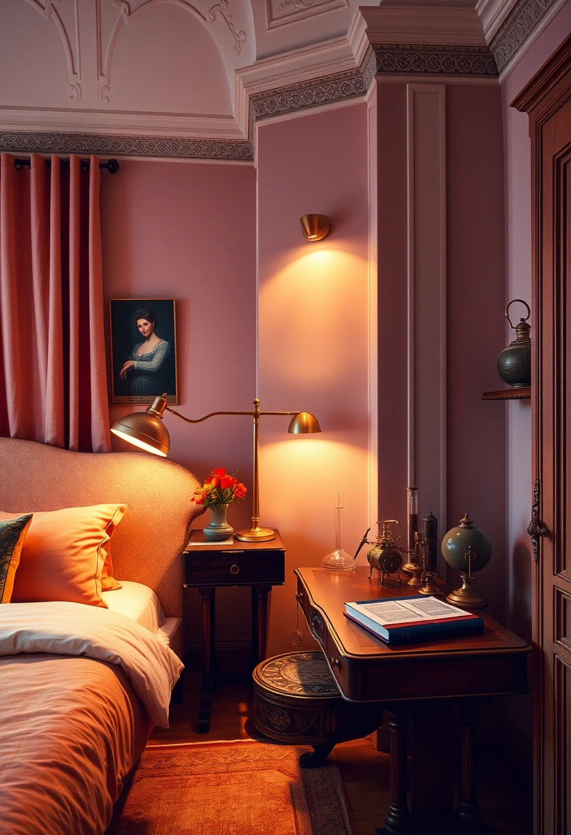 Light academia bedroom ideas 18