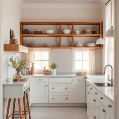 Light academia kitchen ideas 1