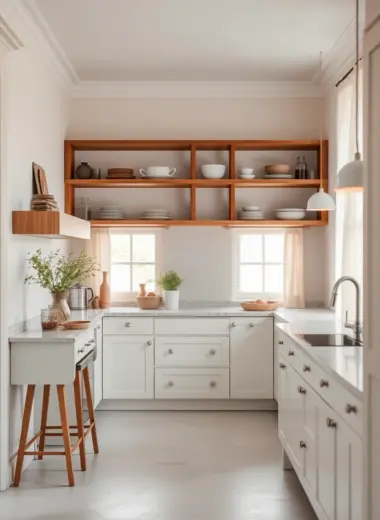 Light academia kitchen ideas 1