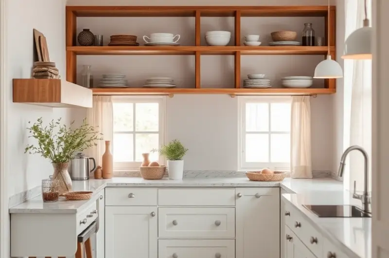Light academia kitchen ideas 1