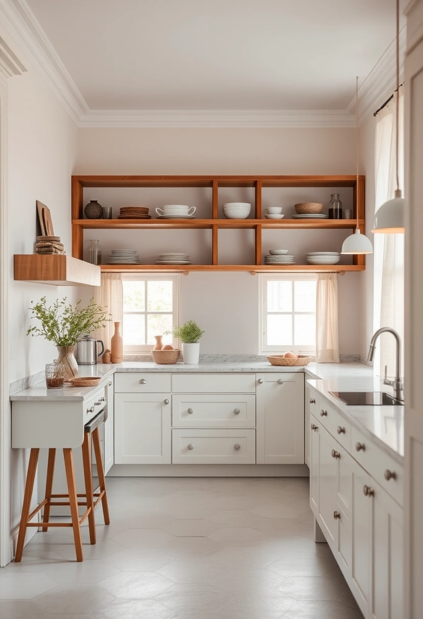 Light academia kitchen ideas 1