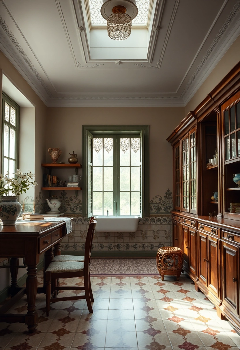 Light academia kitchen ideas 16