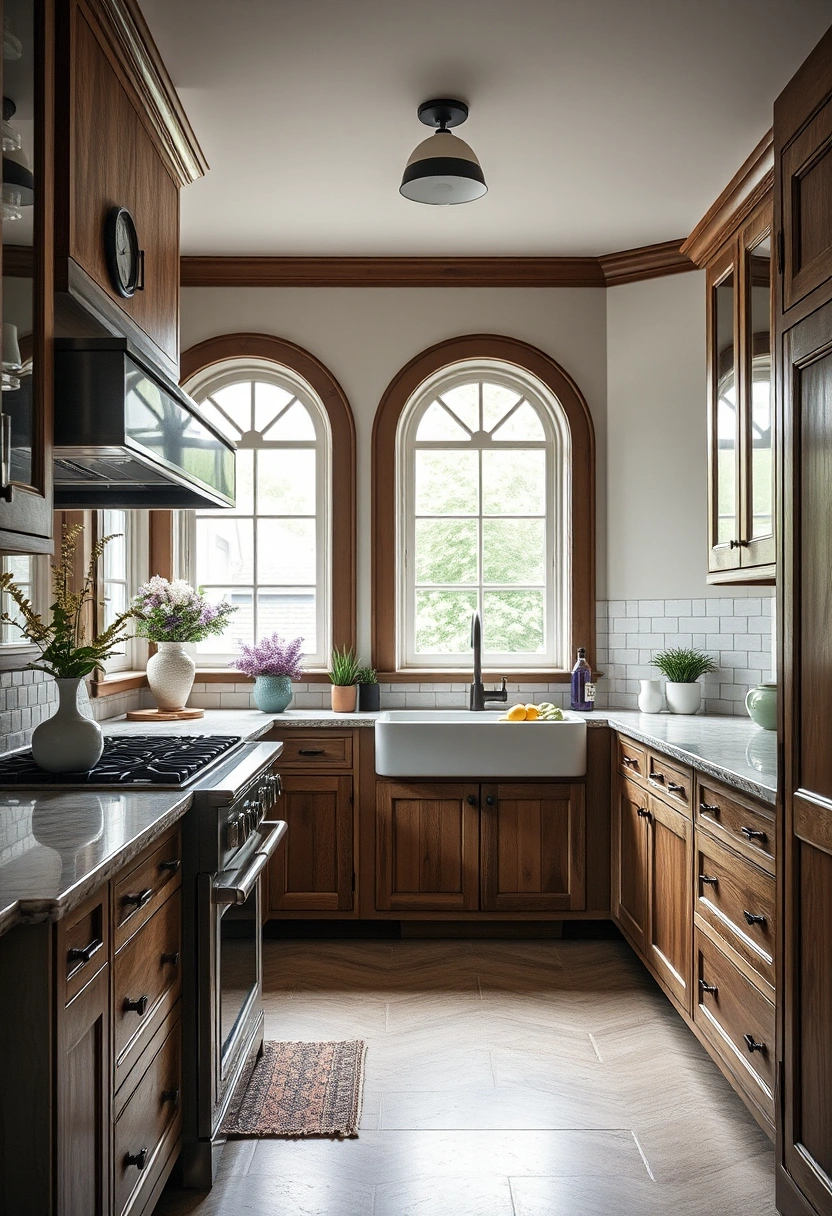 Light academia kitchen ideas 3