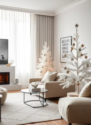 Minimal Christmas tree decor ideas 1