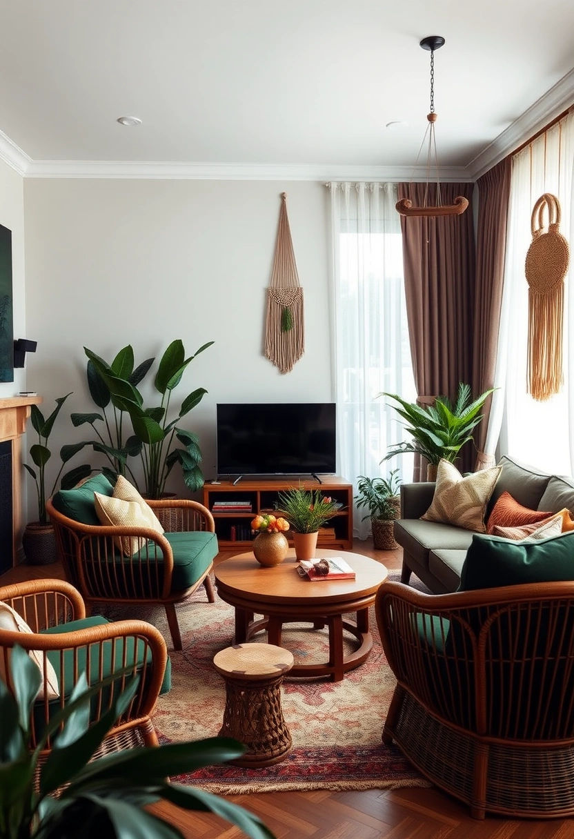 Modern boho living room ideas 1