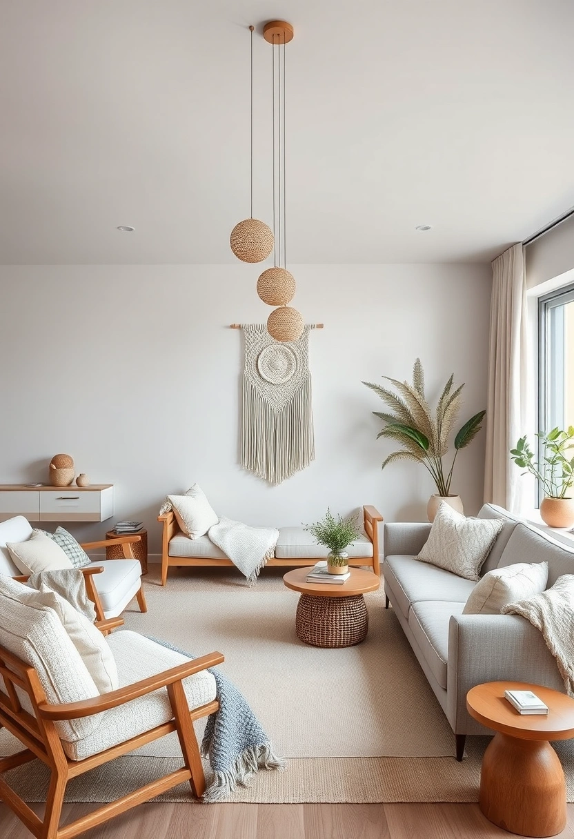 Modern boho living room ideas 10