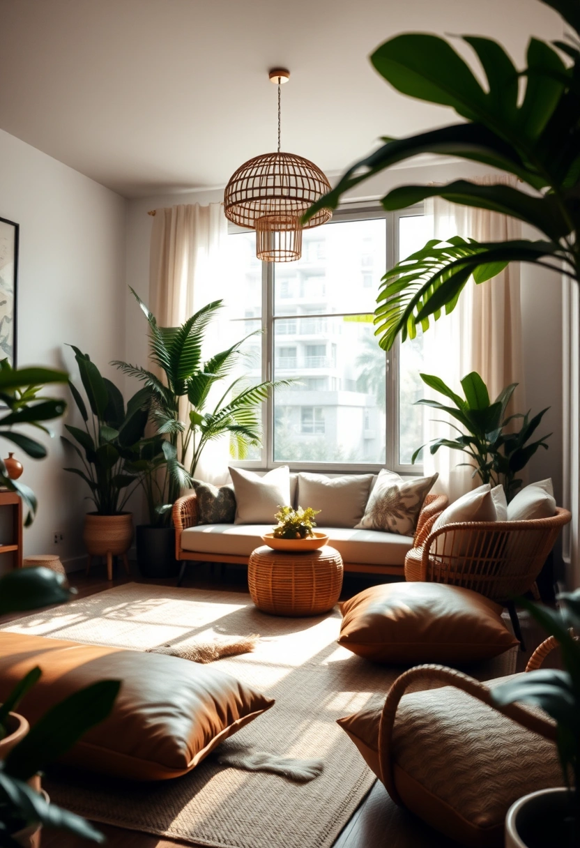 Modern boho living room ideas 12