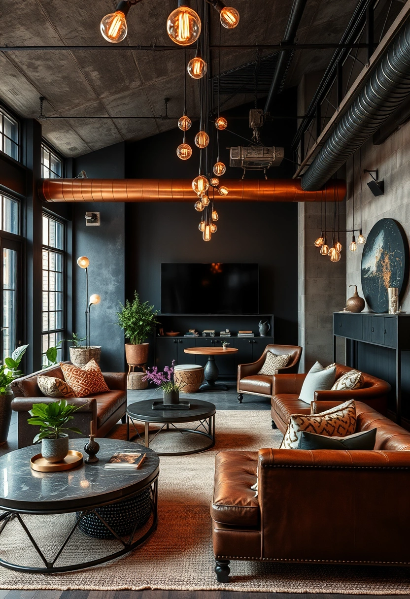 Modern boho living room ideas 18