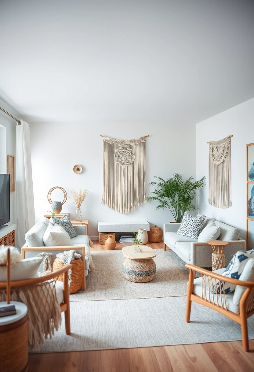 Modern boho living room ideas 20