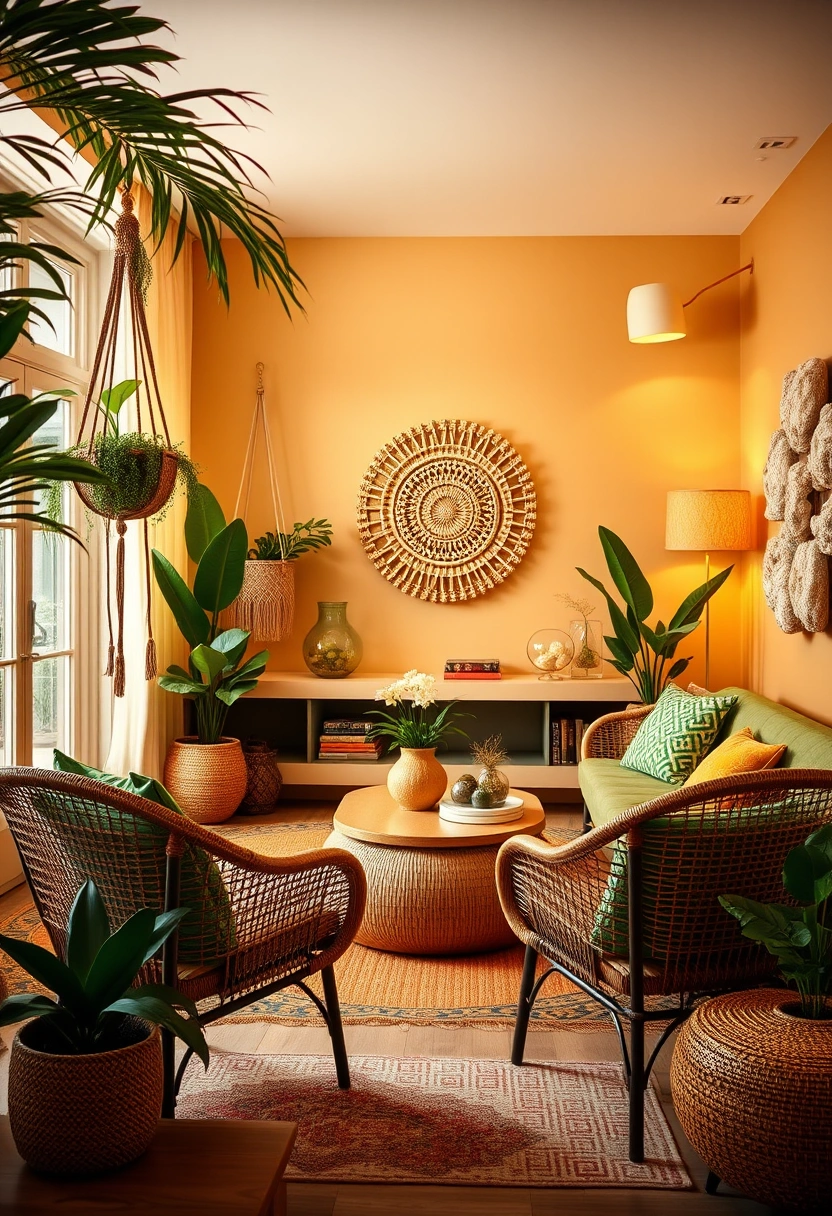 Modern boho living room ideas 5