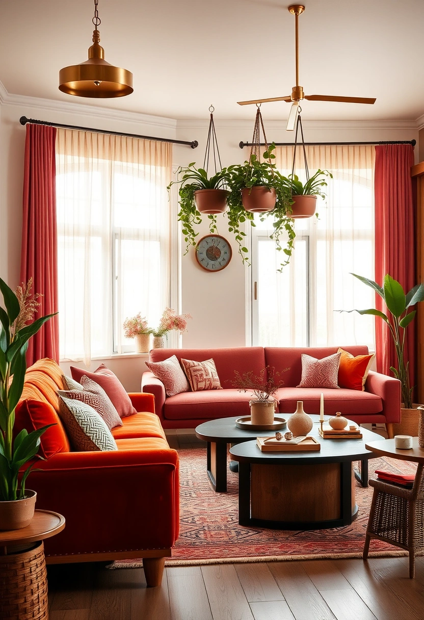 Modern boho living room ideas 7