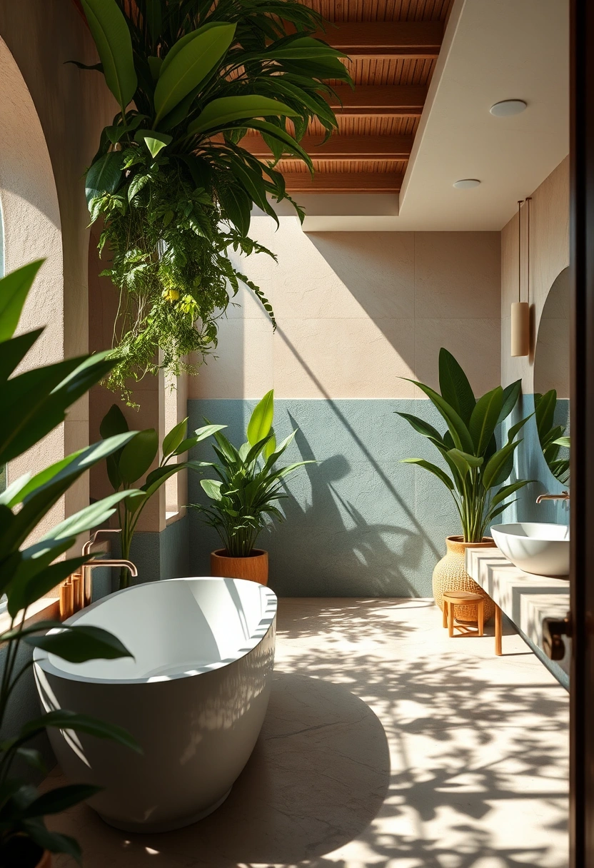 Modern coastal bathroom ideas 16