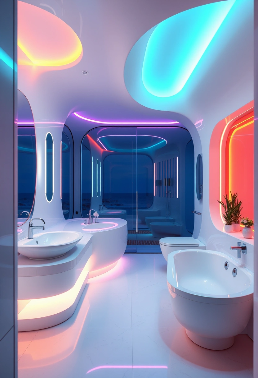 Modern coastal bathroom ideas 19