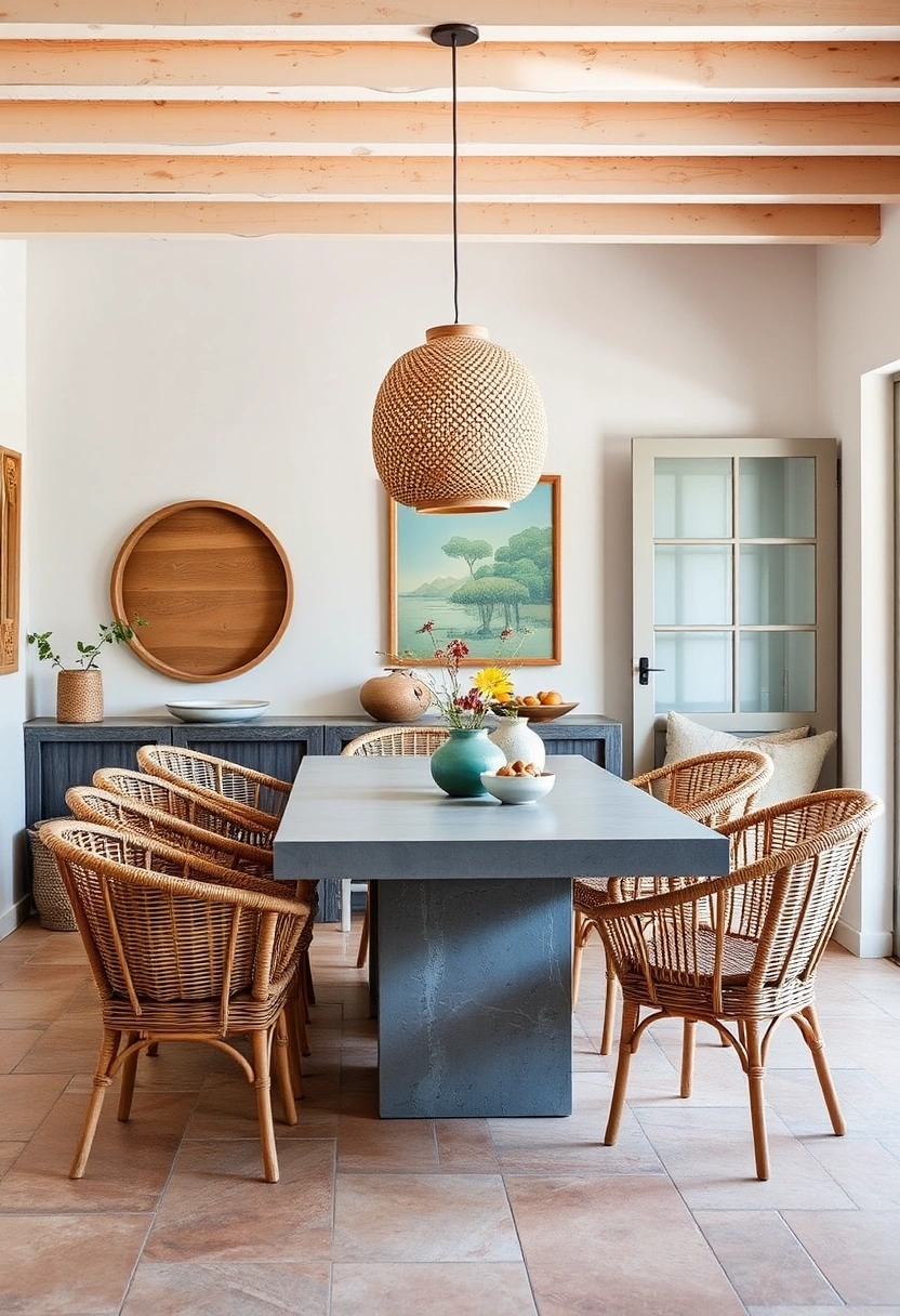 Modern coastal dining room ideas 4