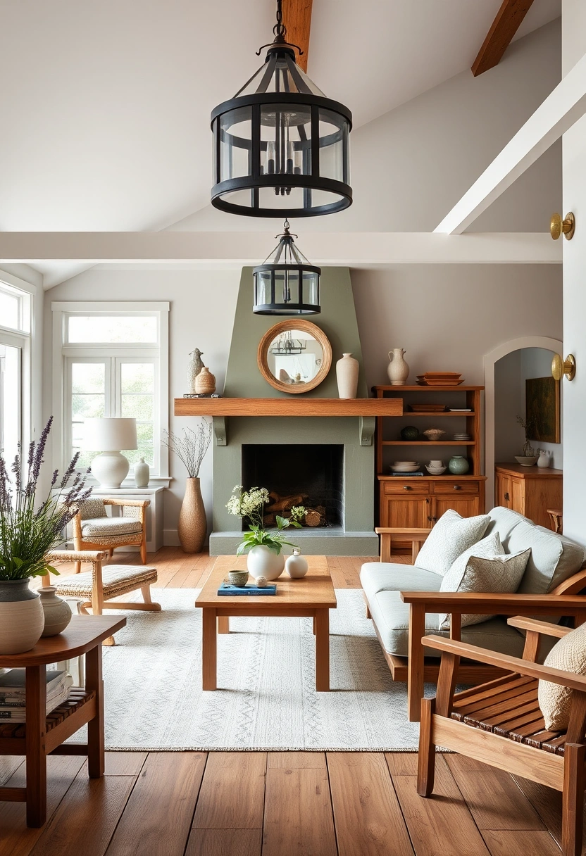 Modern farmhouse living room ideas 10