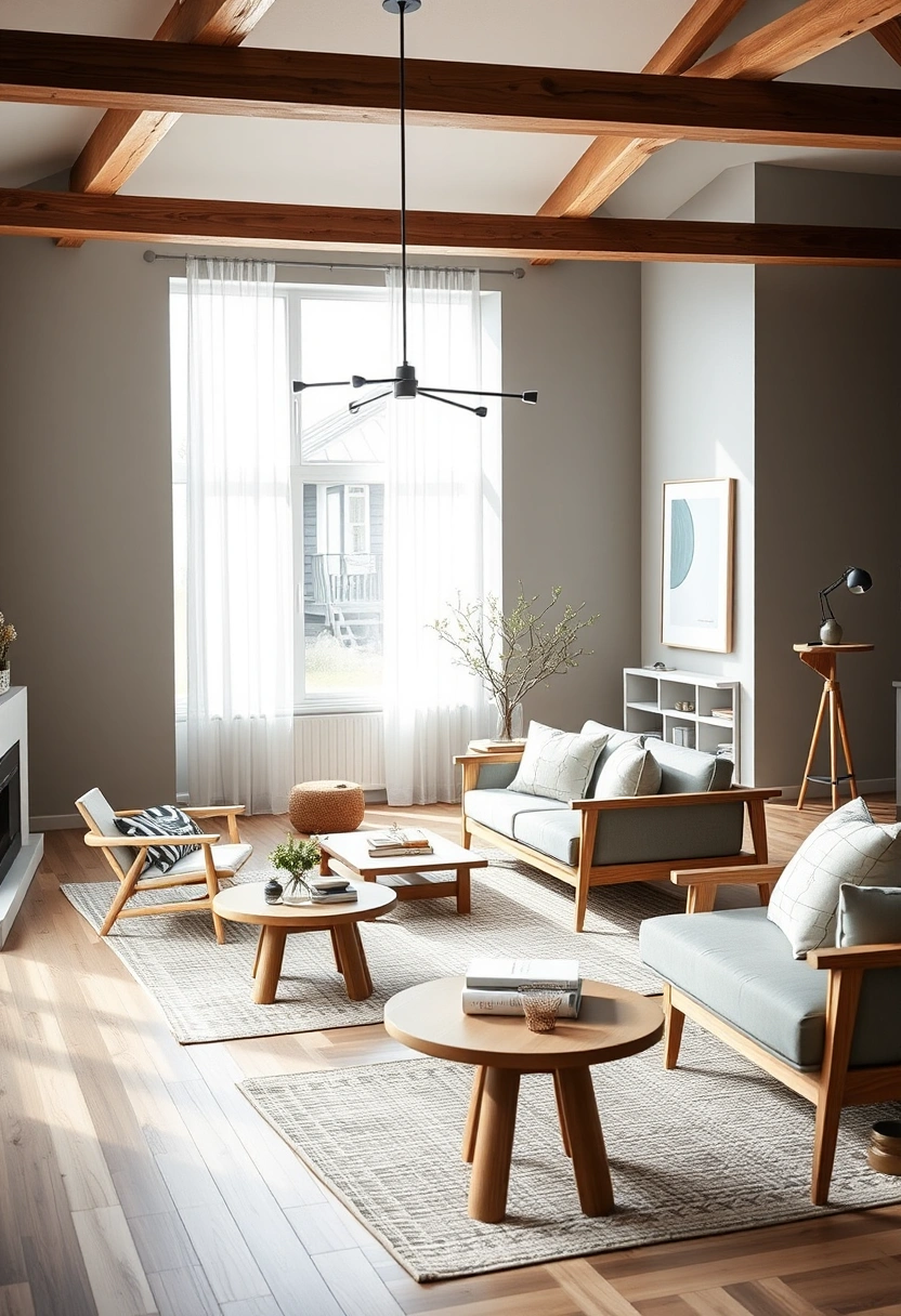 Modern farmhouse living room ideas 20