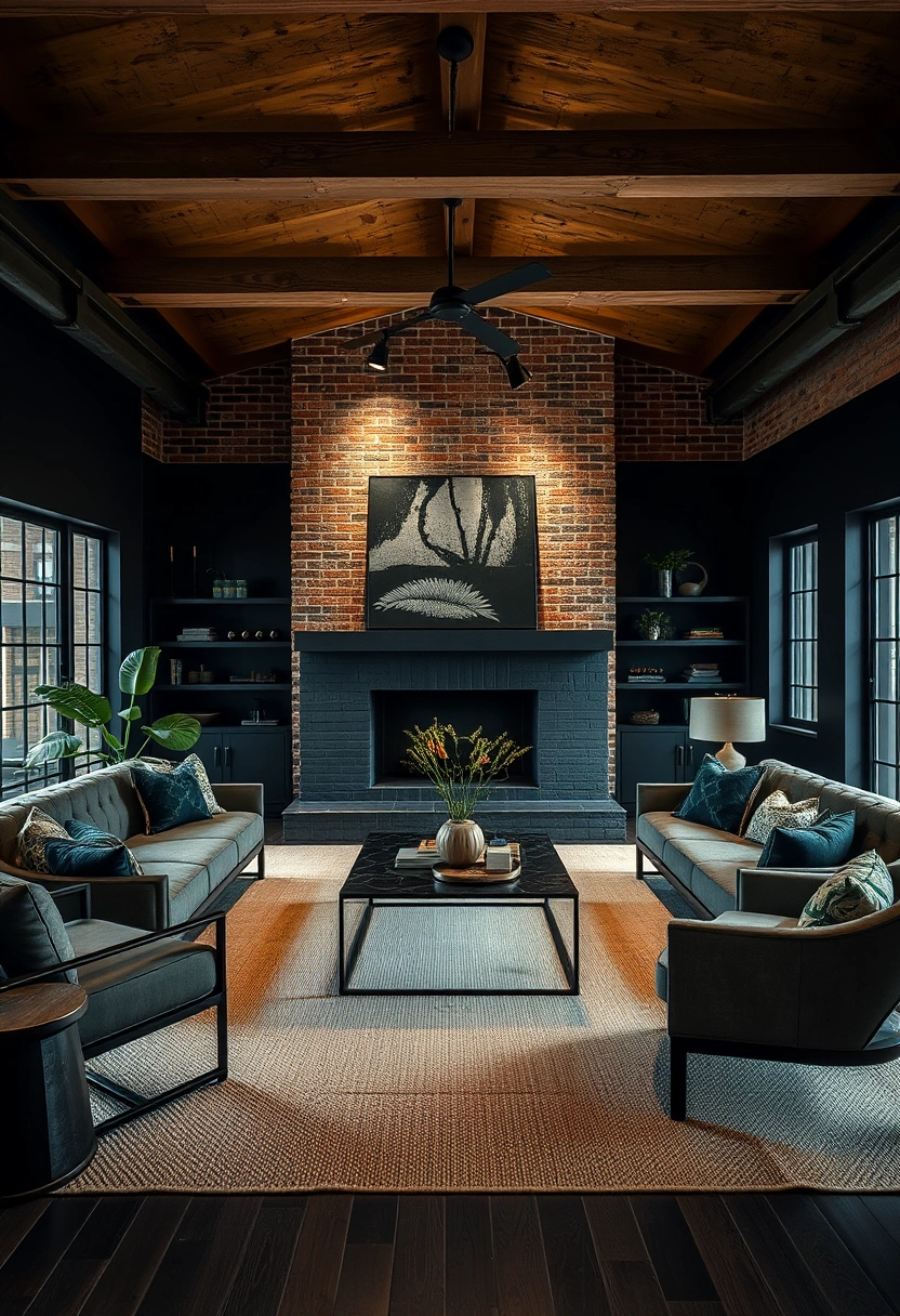 Modern farmhouse living room ideas 9