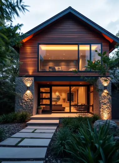 Modern suburban house exterior ideas 1
