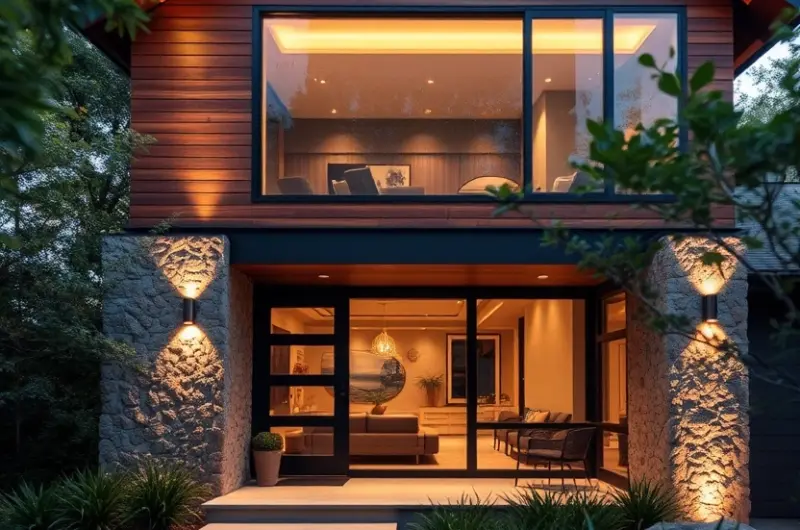 Modern suburban house exterior ideas 1