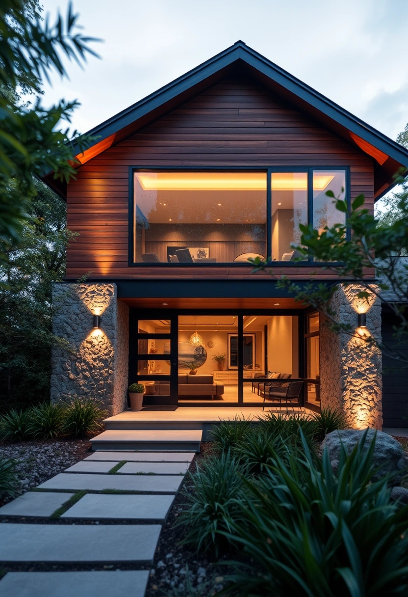 Modern suburban house exterior ideas 1