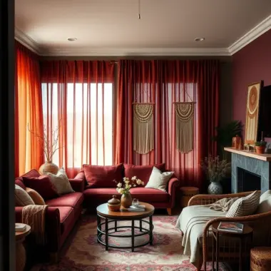 Moody boho living room ideas 1