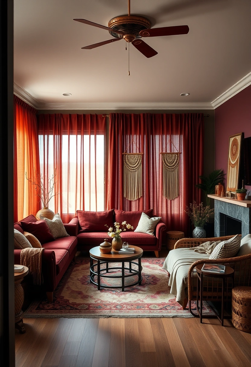 Moody boho living room ideas 1