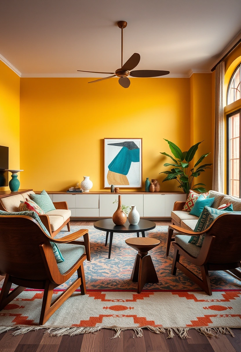 Moody boho living room ideas 18