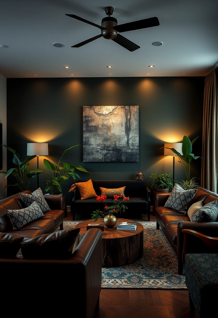 Moody boho living room ideas 2