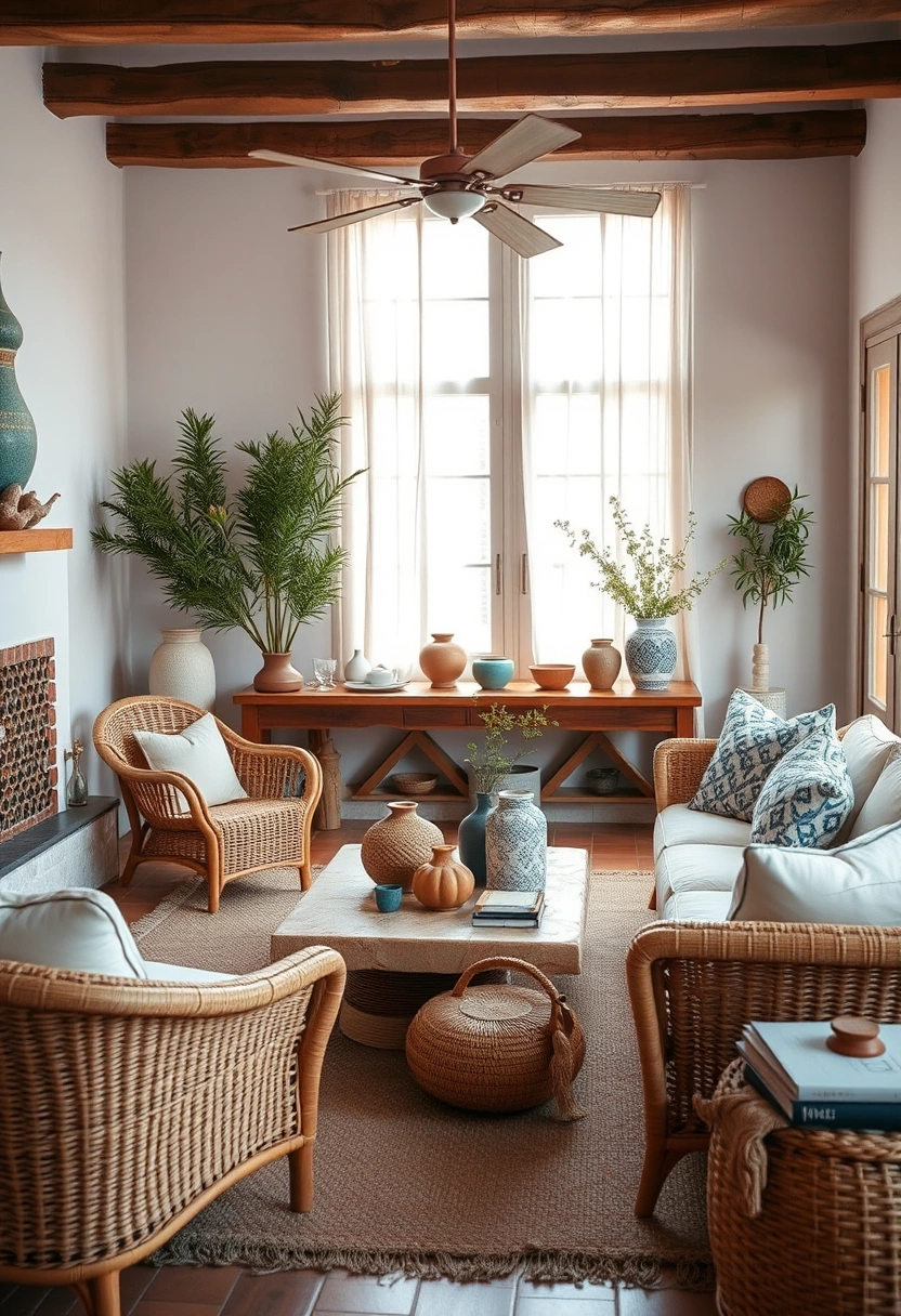 Moody boho living room ideas 20
