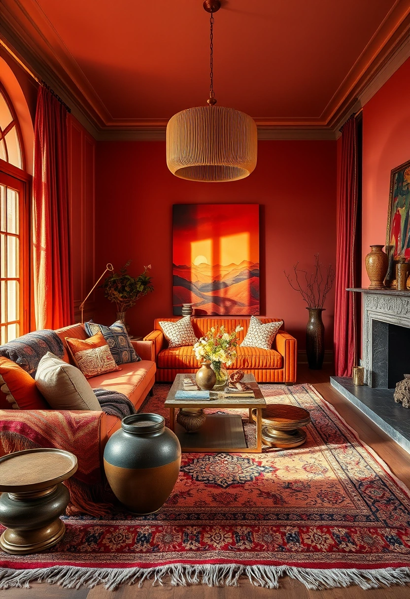 Moody boho living room ideas 3