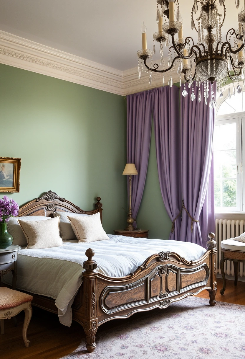 Moody green bedroom ideas 10