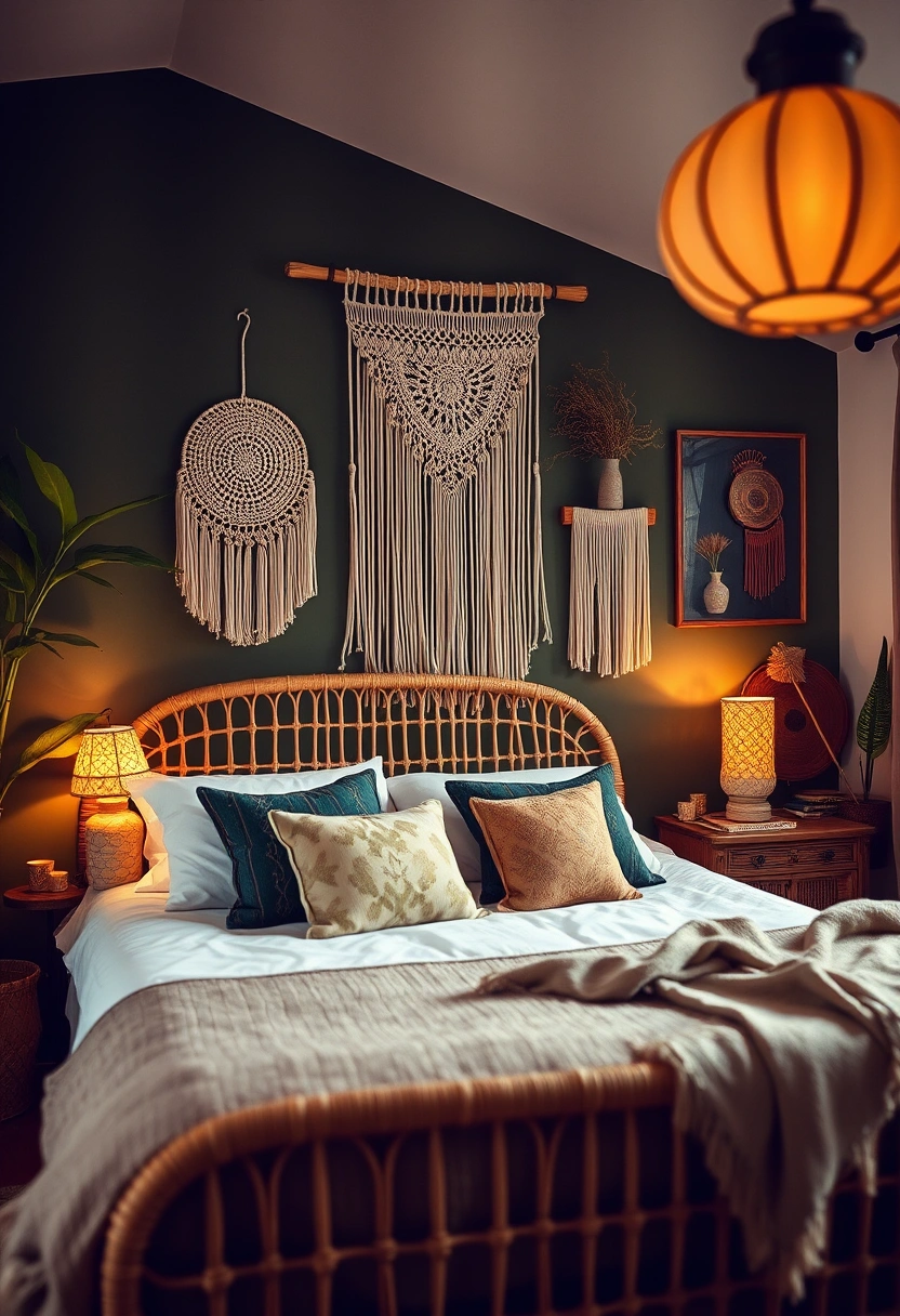 Moody green bedroom ideas 7