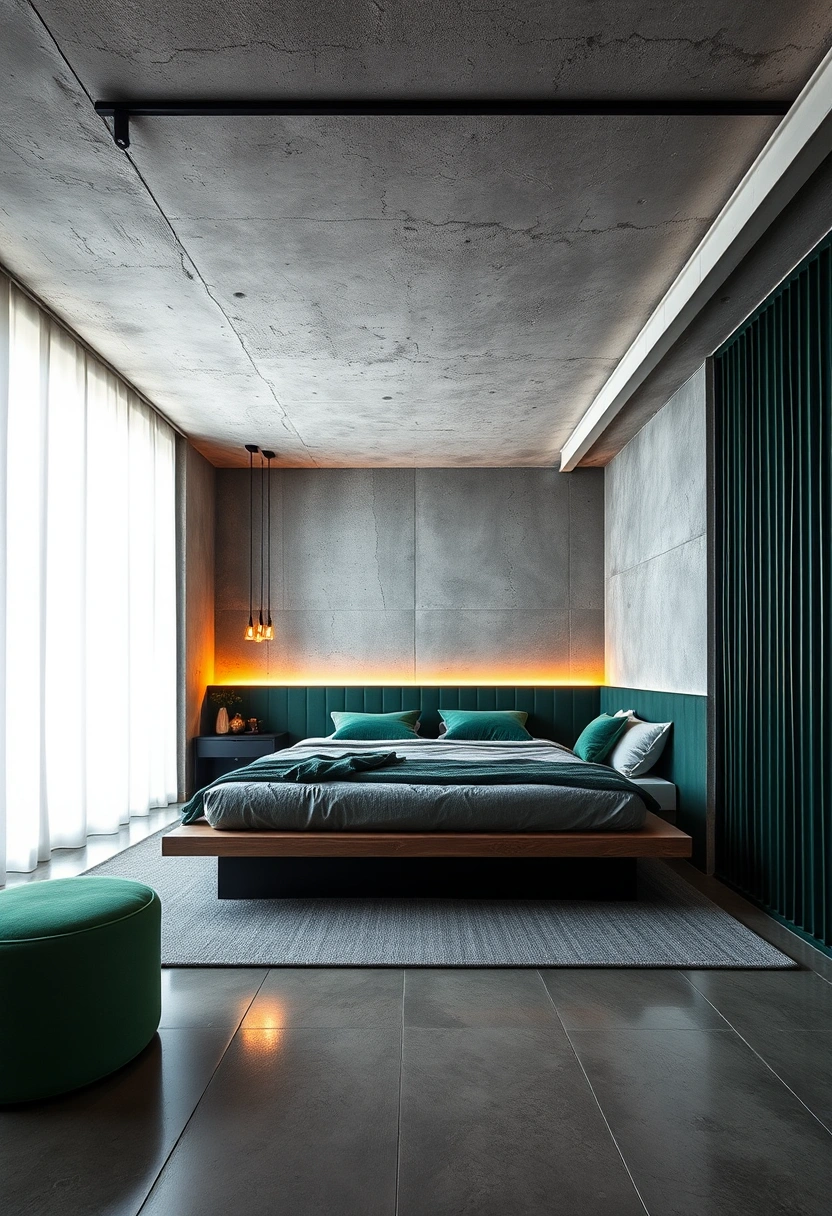 Moody green bedroom ideas 8
