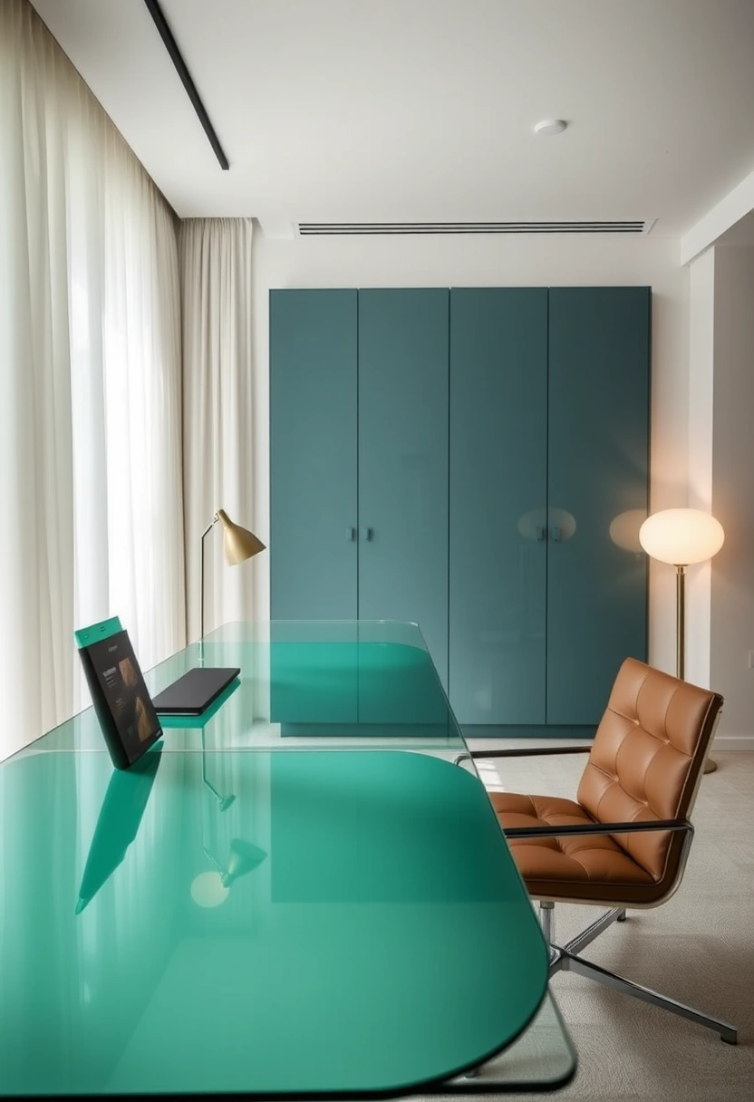 Moody green home office ideas 10