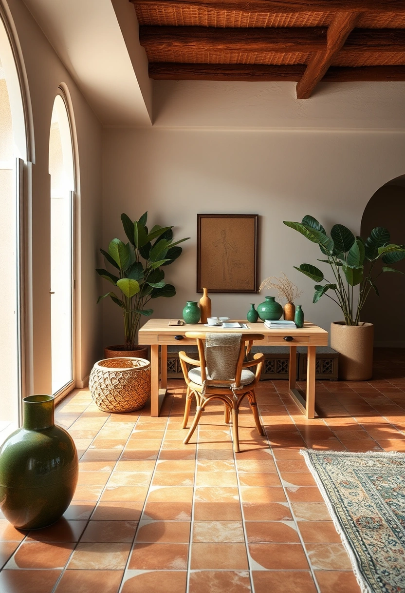 Moody green home office ideas 14