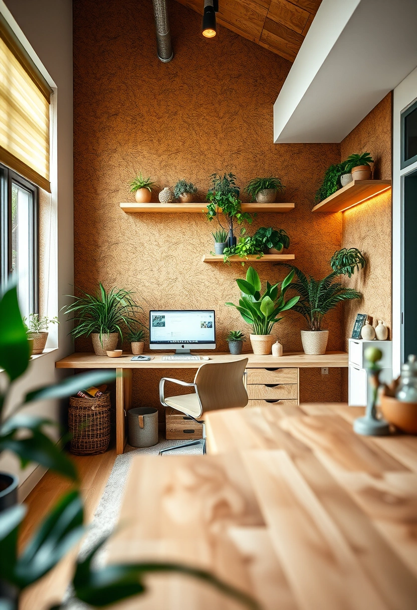 Moody green home office ideas 20