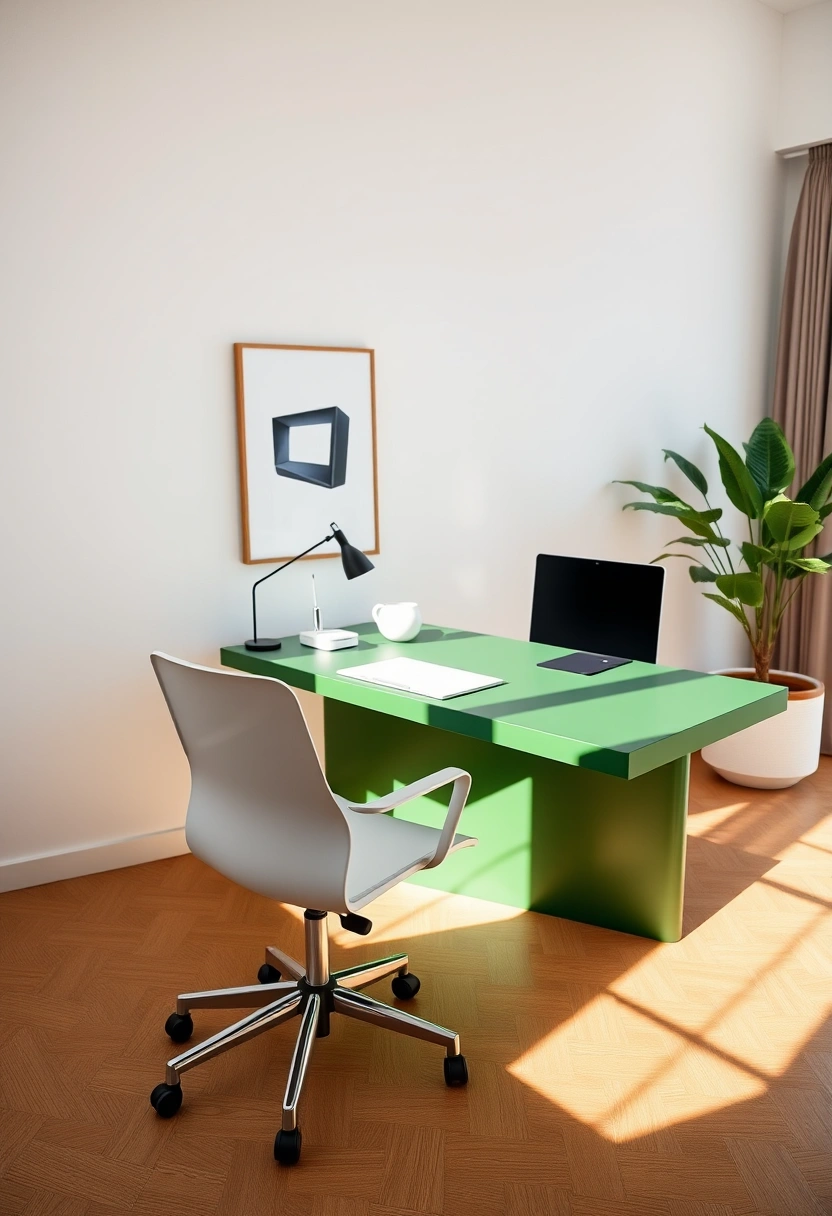 Moody green home office ideas 7