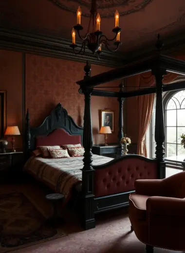 Moody vintage bedroom ideas 1