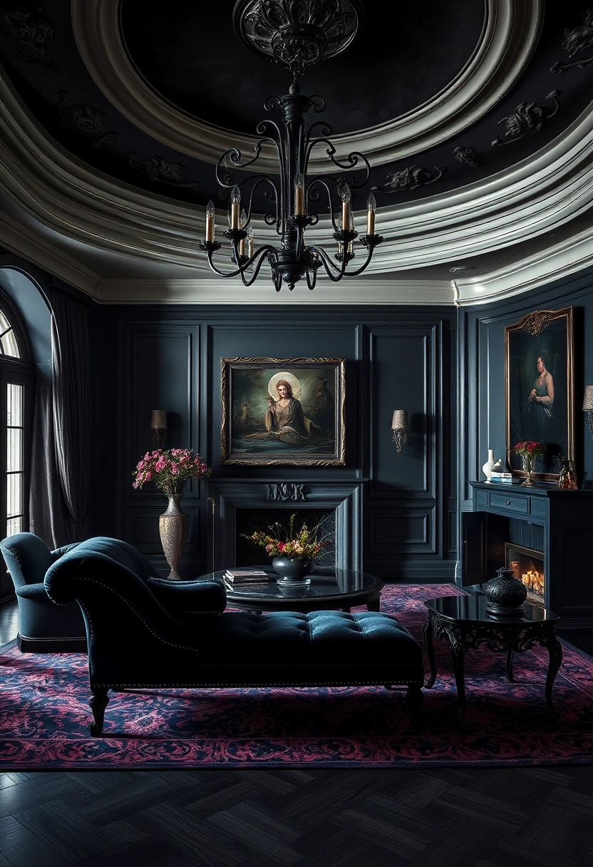 Moody vintage living room ideas 14