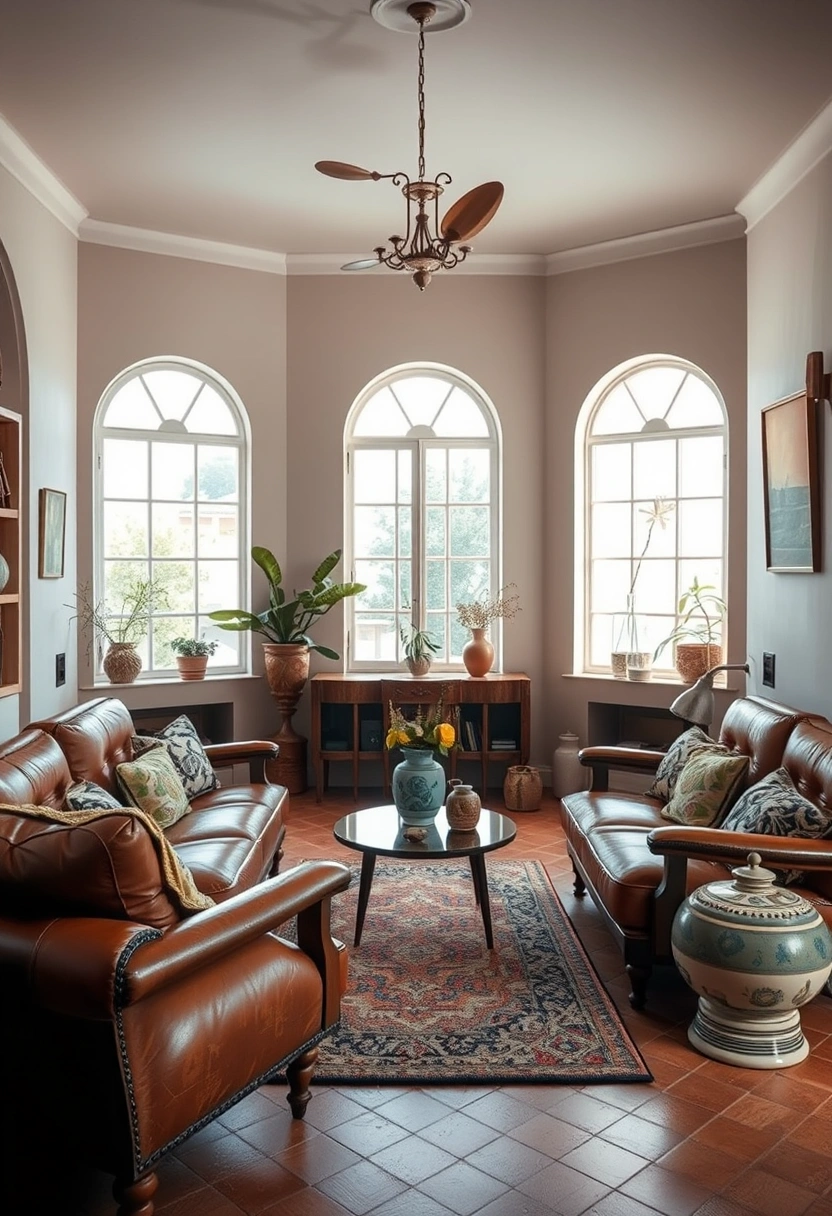 Moody vintage living room ideas 17