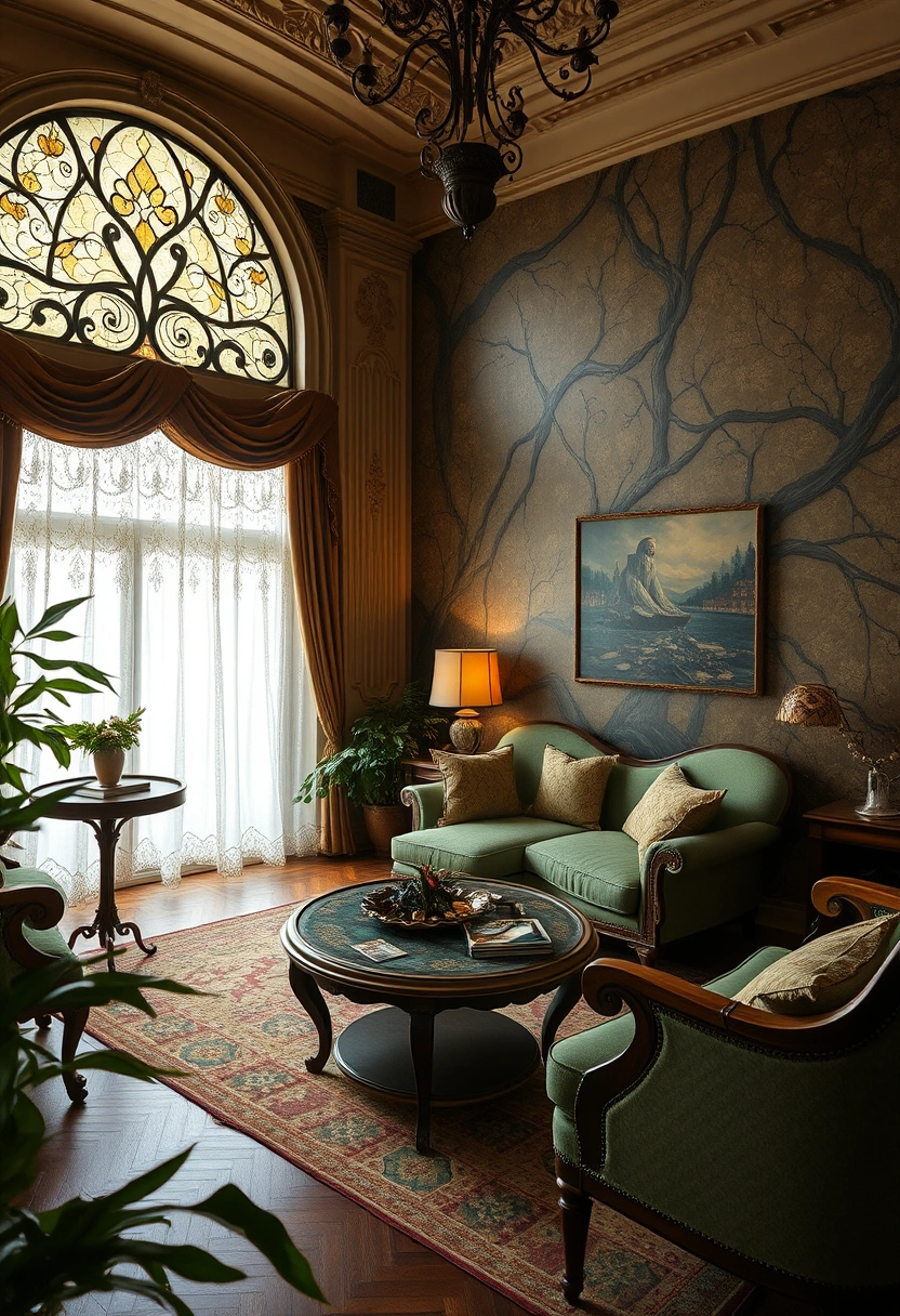 Moody vintage living room ideas 3