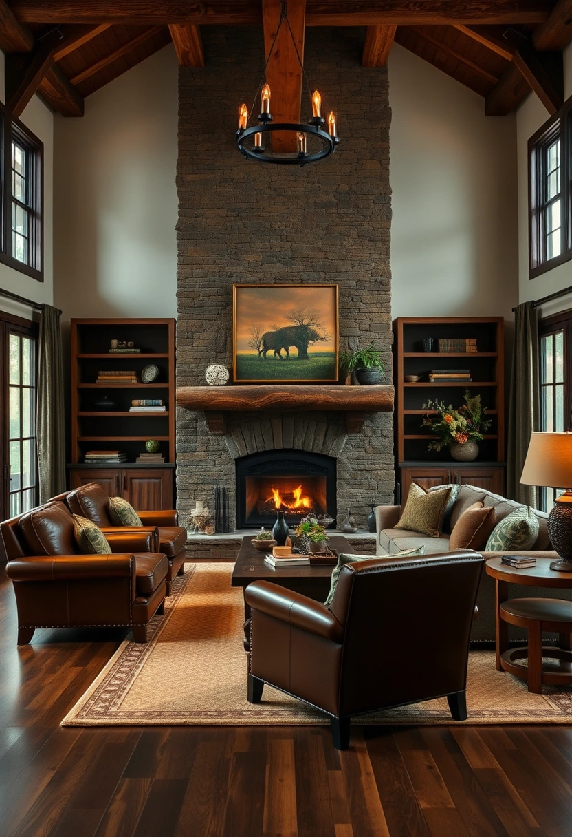 Moody vintage living room ideas 8