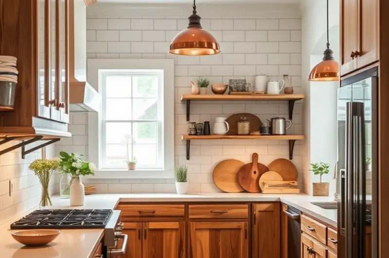 Natural wood kitchen cabinets ideas 1