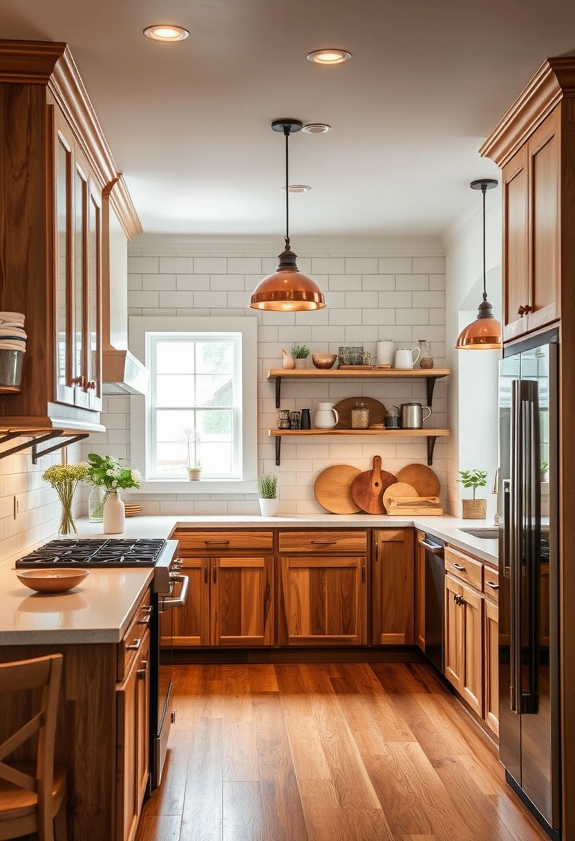 Natural wood kitchen cabinets ideas 1