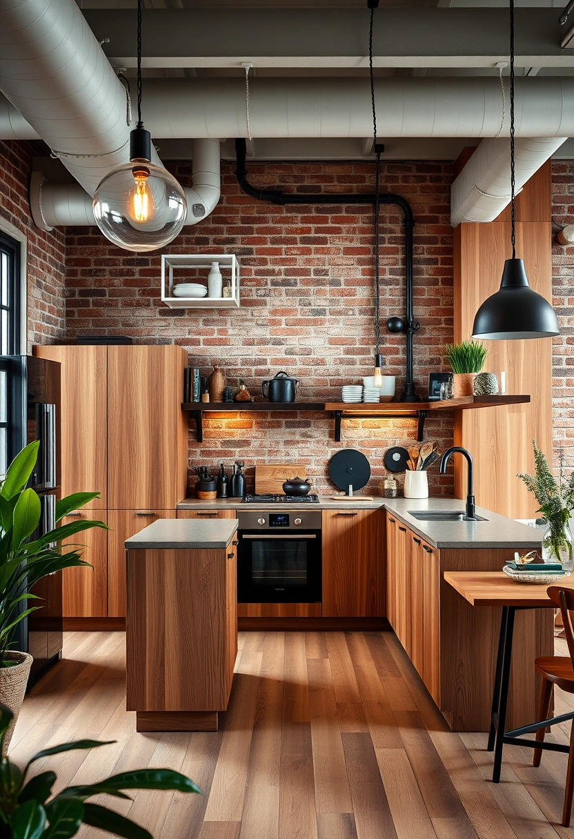 Natural wood kitchen cabinets ideas 17