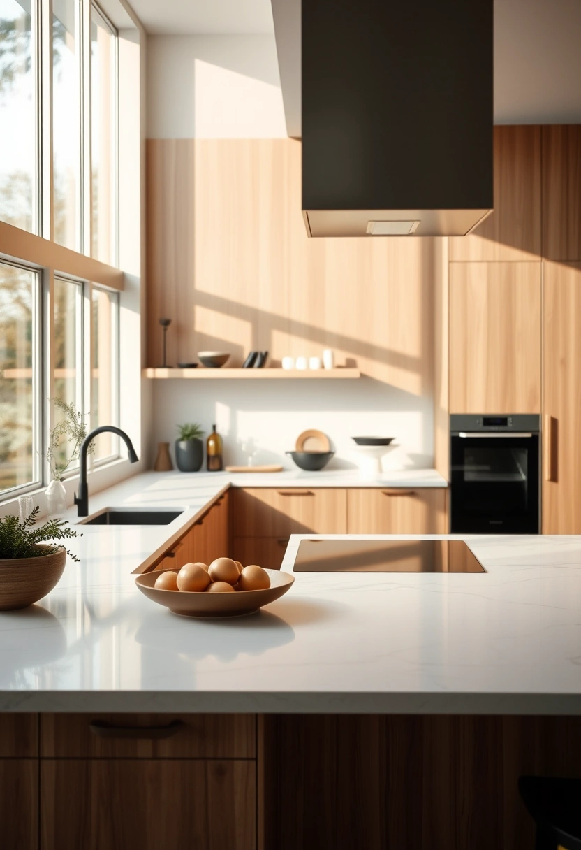 Natural wood kitchen cabinets ideas 2